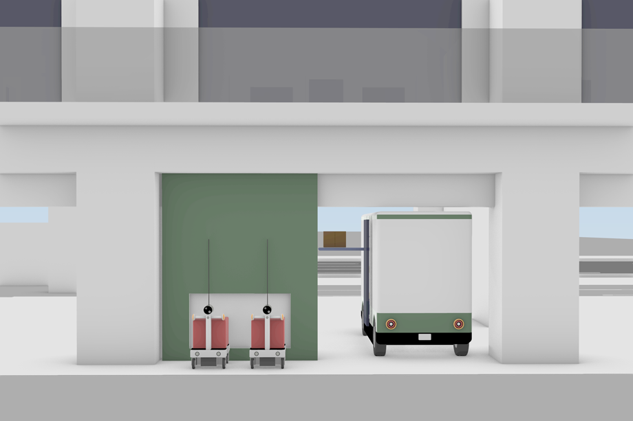 地下ピットやEVホール近くに保管所を備える新築マンション